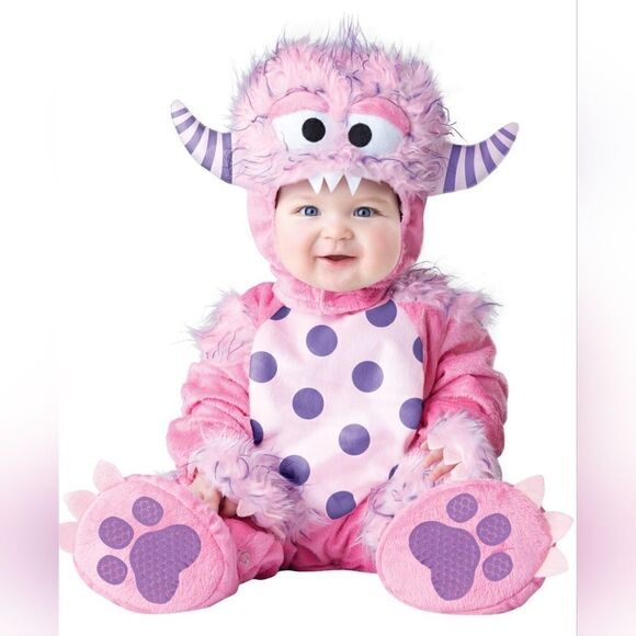 Pink Monster Costume Baby Size 6-12 Months